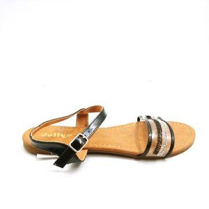 Jolly Mix Womans Erar Ankle Strap Sandal Black Open Toe‎ and Heel Sz 9 M NEW